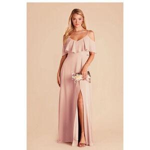 Birdy Grey Jane Convertible Chiffon Bridesmaid Dress Womens Size Small Pink NWT